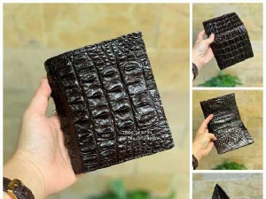 Ví Đứng 2 Mặt Da Cá Sấu Cao Cấp