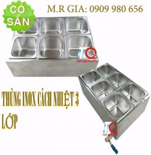 Quầy inox bán trà sữa giữ nhiệt tại bàn