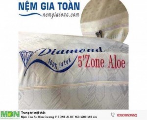 Nệm Cao Su Kim Cương 5’ ZONE ALOE 160 x200 x10 cm