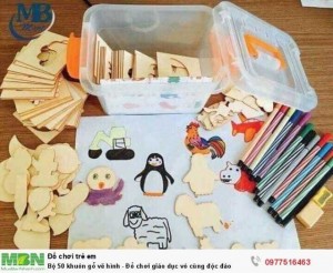 Bộ 50 khuôn gỗ vẽ hình - Đồ chơi giáo dục vô cùng độc đáo