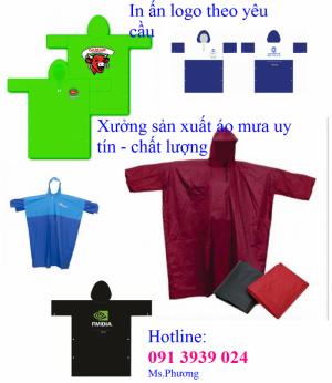 Xưởng áo mưa cánh dơi, làm áo mưa quảng cáo, áo mưa cánh dơi giá rẻ