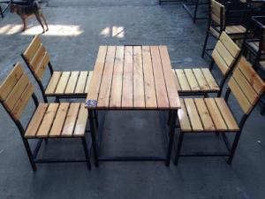 Bàn ghế gổ cafe giá rẻ tại xưởng sản xuất HGH 865