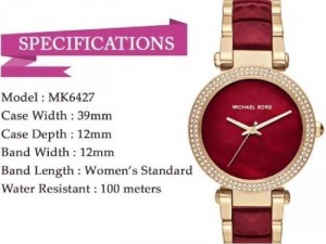 Michael kors nữ dây thép kẹp đá cao cấp