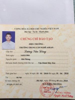 Làm chứng chỉ vận hành máy xúc tại hà nội, lào cai, yên bái