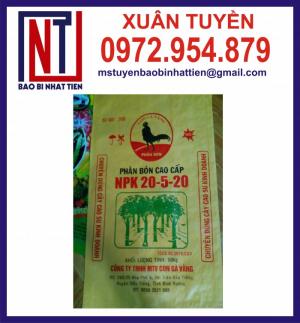Bao bì phân bón màu vàng in flexo