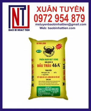 Bao bì phân bón màu vàng in flexo