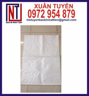 Bao PP trắng đựng gạo, bao không in