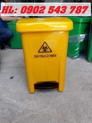 Thùng rác y tế 20 lít màu vàng
