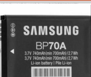Pin Máy Ảnh BP 70A Digital Camera Battery