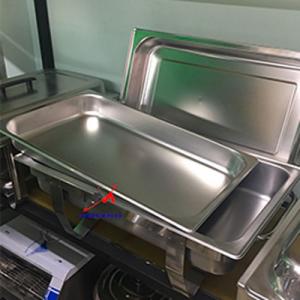 Nồi hâm buffet inox chữ nhật nắp PC 1 ngăn giá rẻ BF8811L63-1