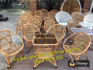 Bộ bàn ghế mây sò hot hit cho quán cafe