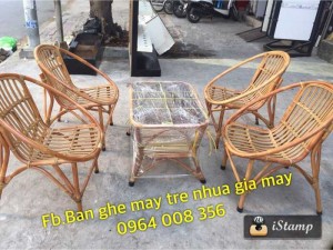 Bộ bàn ghế mây sò hot hit cho quán cafe