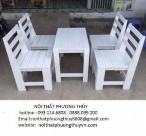 Bàn ghế cafe gỗ thanh lý giá rẻ - tphcm
