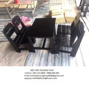 Bàn ghế cafe gỗ thanh lý giá rẻ - tphcm