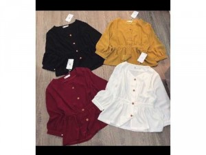 Áo peplum tay phồng