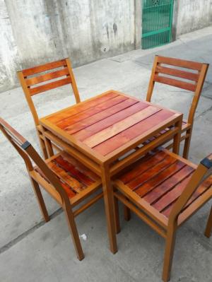 Bàn ghế gổ quán nhậu giá rẻ tại xưởng sản xuất HGH 920