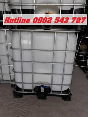 Bồn thùng tank 1000 lít đựng hóa chất, ibc tank đựng hóa chất 1000 lít đã qua sử dụng