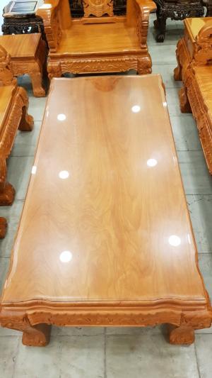 Bộ bàn ghế chạm đào tay 14, hàng đẹp tại Tiền Giang