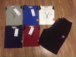 Bộ nam phối tay Uniqlo