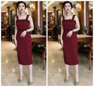 Đầm body đính hột châu