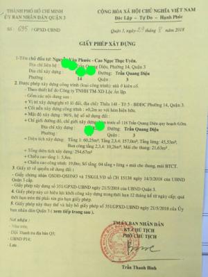 Chính chủ bán gấp, nhà 5 tấm ( 4*15 ), thiết kế đa năng Trần Quang Diệu, Quận 3- rẻ nhất khu vực