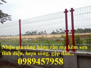 Sản xuất Hàng rào bẻ tam giác 2 đầu phi 4, phi 5 ô 50x100, 50x150, 50x200