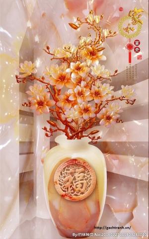 Tranh trang trí phòng khách - gạch tranh giả ngọc TQ679