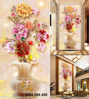 Tranh trang trí phòng khách - gạch tranh giả ngọc TQ679