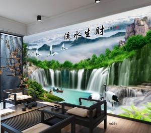 Tranh làng quê - gạch tranh 3d phong cảnh