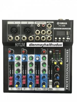 Mixer karaoke bluetooth YAMAHA F4-USB giá bán 1290K khuyến mãi bộ dây cable giúp quý khách mua là có xài ngay