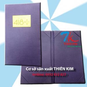 Nơi sản xuất bìa menu da, bìa menu vải, sản xuất bìa menu theo yêu cầu,