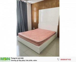 Giường gổ lấp ghép, bàn phấn, salon