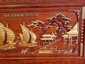 Tranh thuận buồm xuôi gió dát vàng giá tốt