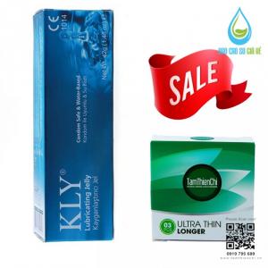 Gel bôi trơn KLY 42gram và BCS TTC Siêu mỏng kéo dài (Hộp 3 Cái)