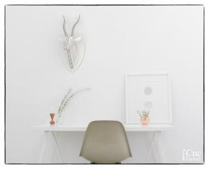 Đầu thú hình sơn dương treo tường trang trí