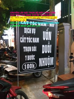 Thiết bị máy tính tiền cho tiệm toc nail,phụ kiện nail tóc