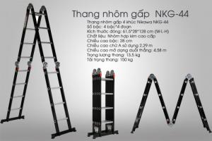 Thông số kỹ thuật:
- Nhà Sản xuất: NIKAWA
- Model: NKG-44
- Xuất Xứ: Công nghệ Nhật bản
- Thang nhôm gấp 4 khúc Nikawa NKG-44
- Số bậc: 4 bậc*4 đoạn
- Kích thước đóng: 61,5*28*128 cm (W-L-H)
- Chất liệu: Nhôm hợp kim cao cấp
- Chiều cao bậc: 28 cm
- Chiều cao chữ A sử dụng 2,29 m
- Chiều cao mở dạng duỗi thẳng: 4,58 m
- Trọng lượng thang: 13,5 kg
- Tải trọng thang: 150 kg
