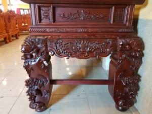 Sập thờ tứ linh gỗ gụ chân 24
