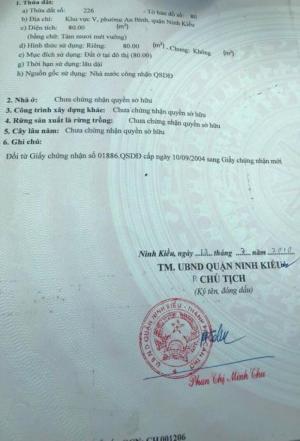 Bán 2 Nền Liền Kề Thổ Cư Khu Dân Cư 3a P. An Bình Q. Ninh Kiều Cần Thơ