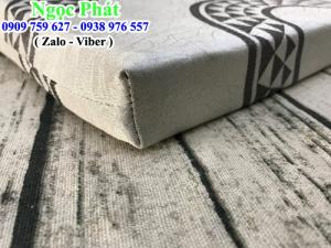Nệm Ngồi Gấm Đồng Tiền Xám.
