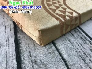 Nệm Ngồi Gấm Đồng Tiền Nâu Nhạt. Mới 100%