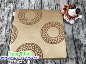 Nệm Ngồi Gấm Đồng Tiền Nâu Nhạt. Mới 100%