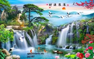 Tranh 3d- gạch tranh sơn thủy TQ569
