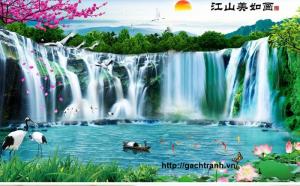 Tranh 3d- gạch tranh sơn thủy TQ569