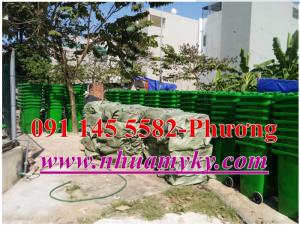 Thùng rác nhựa 2 bánh xe, cần mua thùng rác 120 lít composite, thùng rác HDPE 240 lít