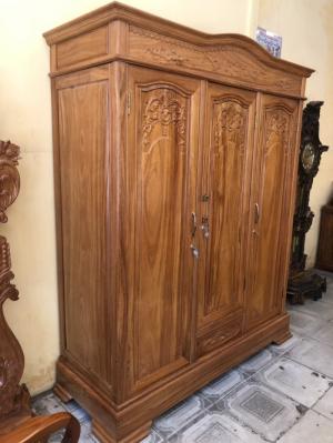 Tủ quần áo gỗ gỏ đỏ 1.75m