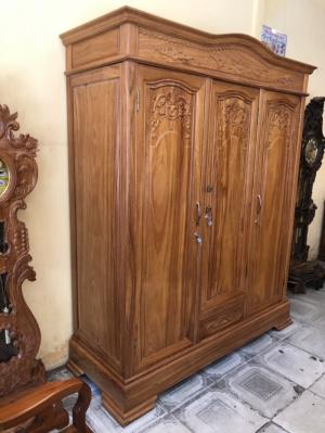 Tủ quần áo gỗ gỏ đỏ 1.75m
