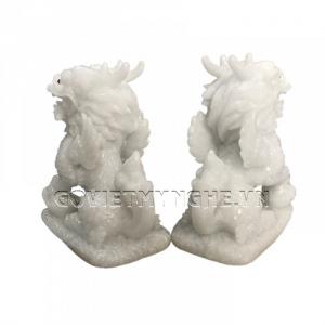 Cặp Tượng Đá Tỳ Hưu Phong Thủy 2 Sừng - Đá Non Nước - Kích thước: Dài 11cm x Rộng 7cm x Cao 12cm (kích thước 1 tượng). Giá: 350.000₫