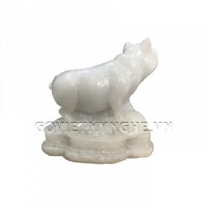 Tượng Đá Trang Trí Heo Phong Thủy - Đá Non Nước - Kích thước: Dài 10cm x Rộng 6cm x Cao 8.5cm . Giá : 150.000₫
