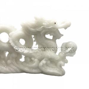 Tượng Đá Trang Trí Rồng Phong Thủy - Đá Non Nước - Kích thước: Dài 26cm x Rộng 7cm x Cao 14cm . Giá : 300.000₫
